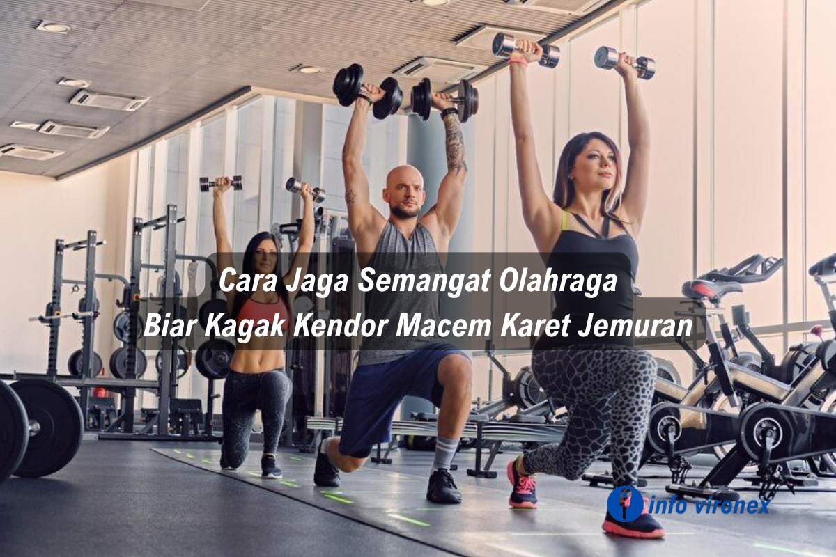 Ilustrasi orang berolahraga santai dengan senyum ceria sebagai simbol semangat olahraga yang konsisten